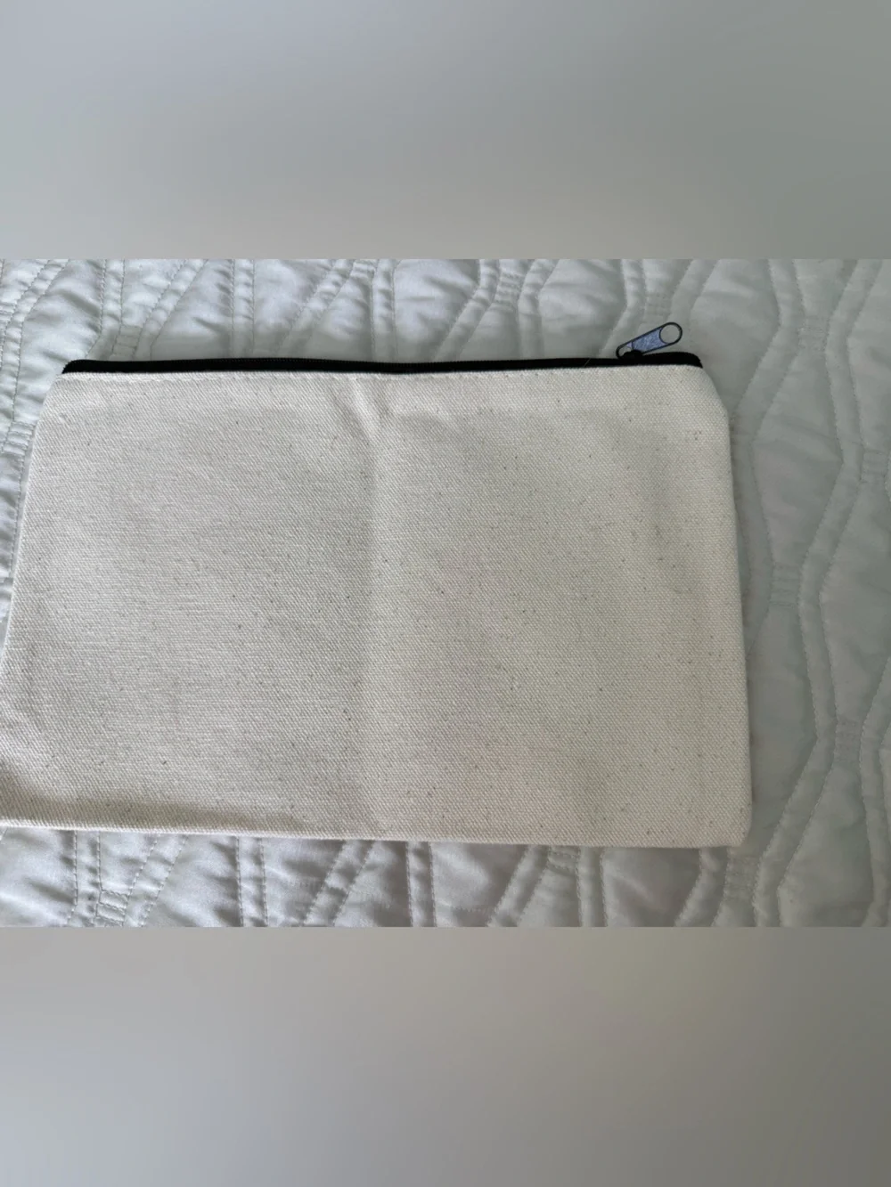 Hello Gorgeous Canvas Cosmetic Pouch - Pink on Cream